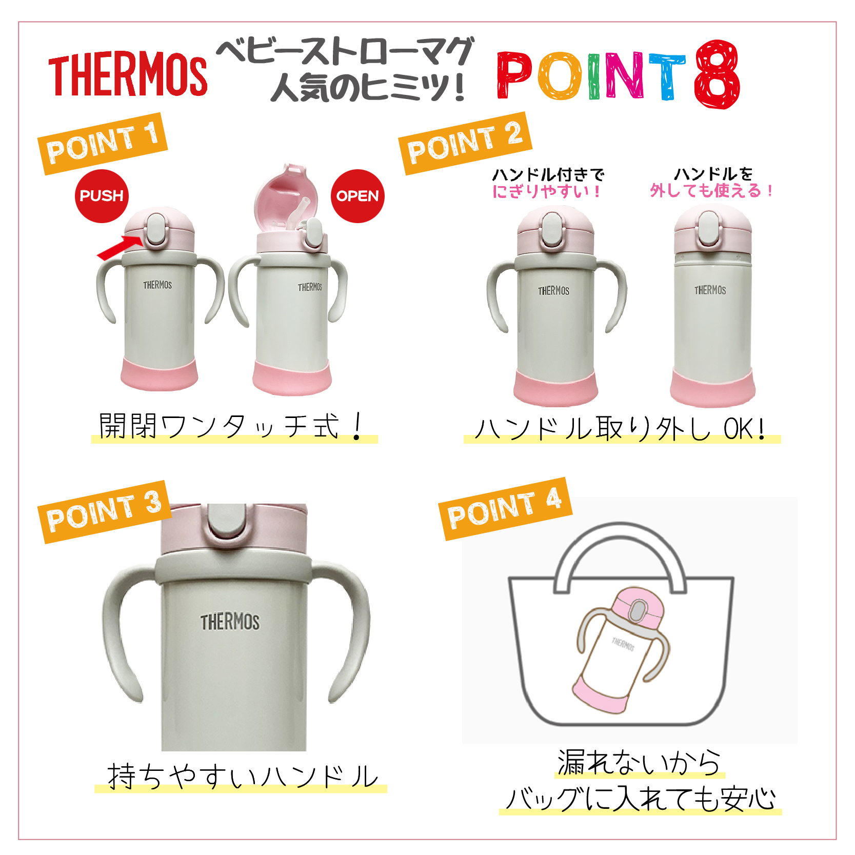 THERMOS 新幹線 名入れ ベビーストローマグ350ml